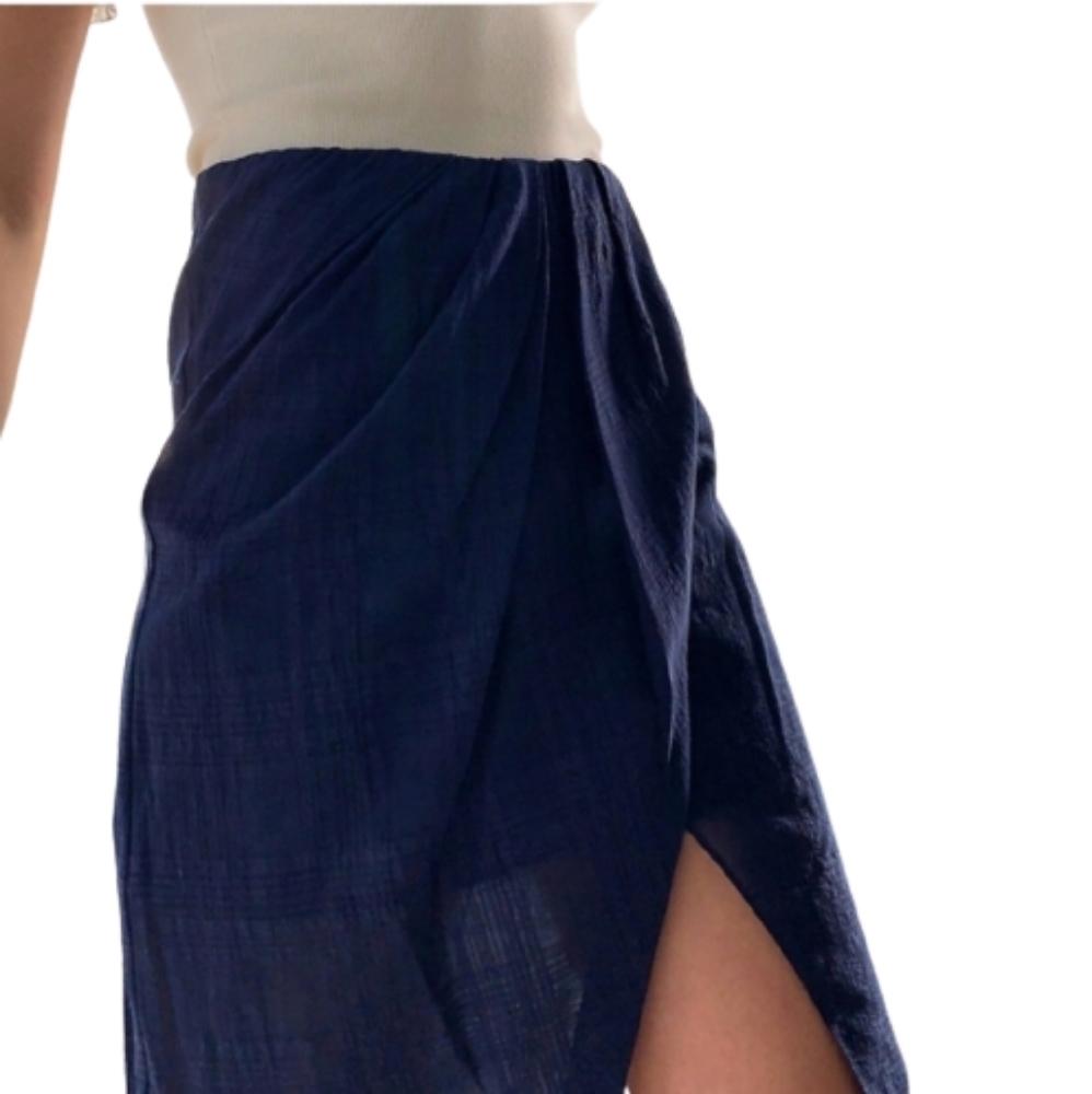 ARITZIA WILFRED Pursuit Blue Check Skirt Women's Size S
